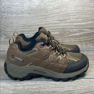 Merrell Kids Brown Black Waterproof Hiking Boots